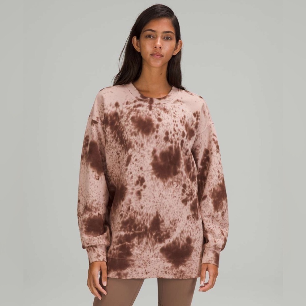 Lululemon Perfectly Oversized Crew Marble Dye Silky French Press Size 10